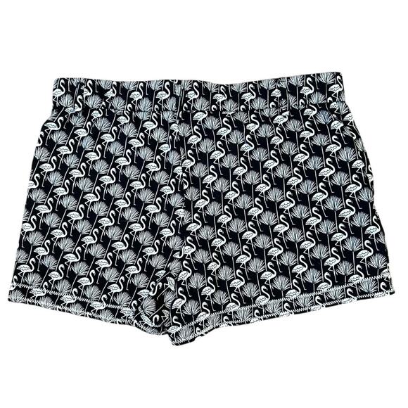 LOFT Shorts Black and White Flamingo Print Women's Size M - Picture 2 of 8